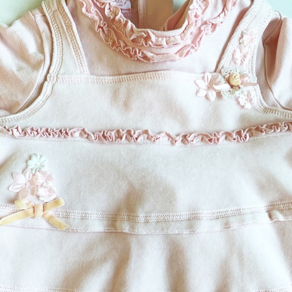 Biscotti pink ruffled long sleeve winter dress - Picture 4 of 7